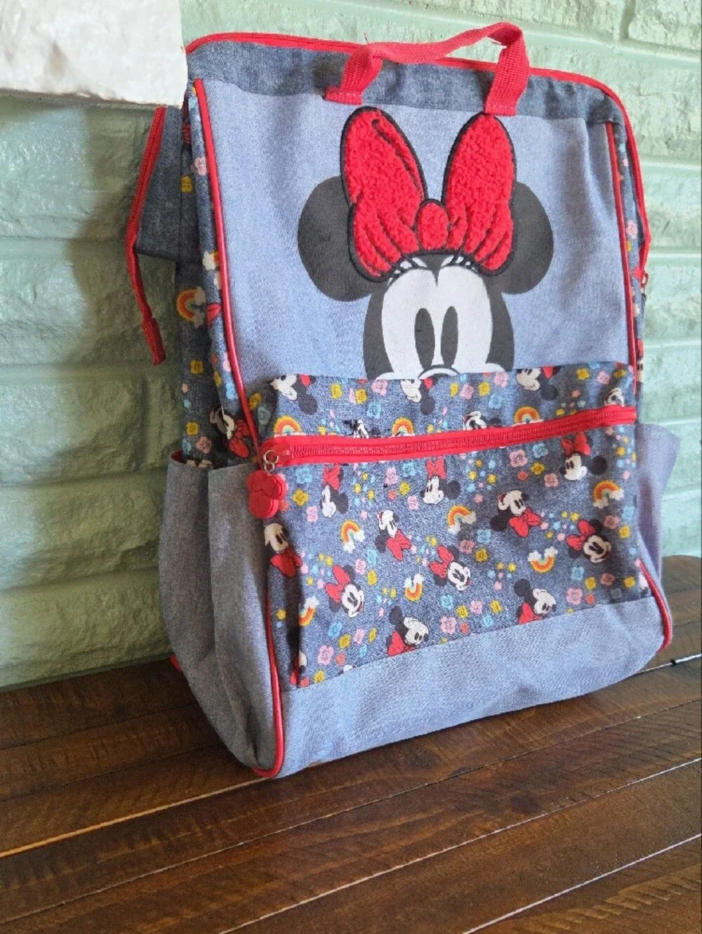 Disney Minnie Mouse Backpack  Red And Blue